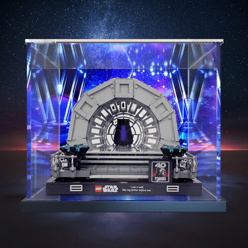 Novo estilo adequado para Star Wars 75352 caixa de exibição acrílica trono do imperador modelo caixa de armazenamento ca
