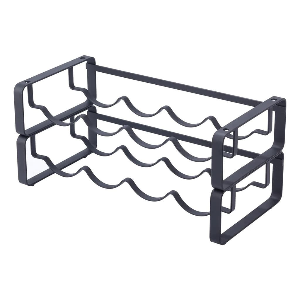 Suporte Para Adega 8 Garrafas Preto Metal - Delinia Preto