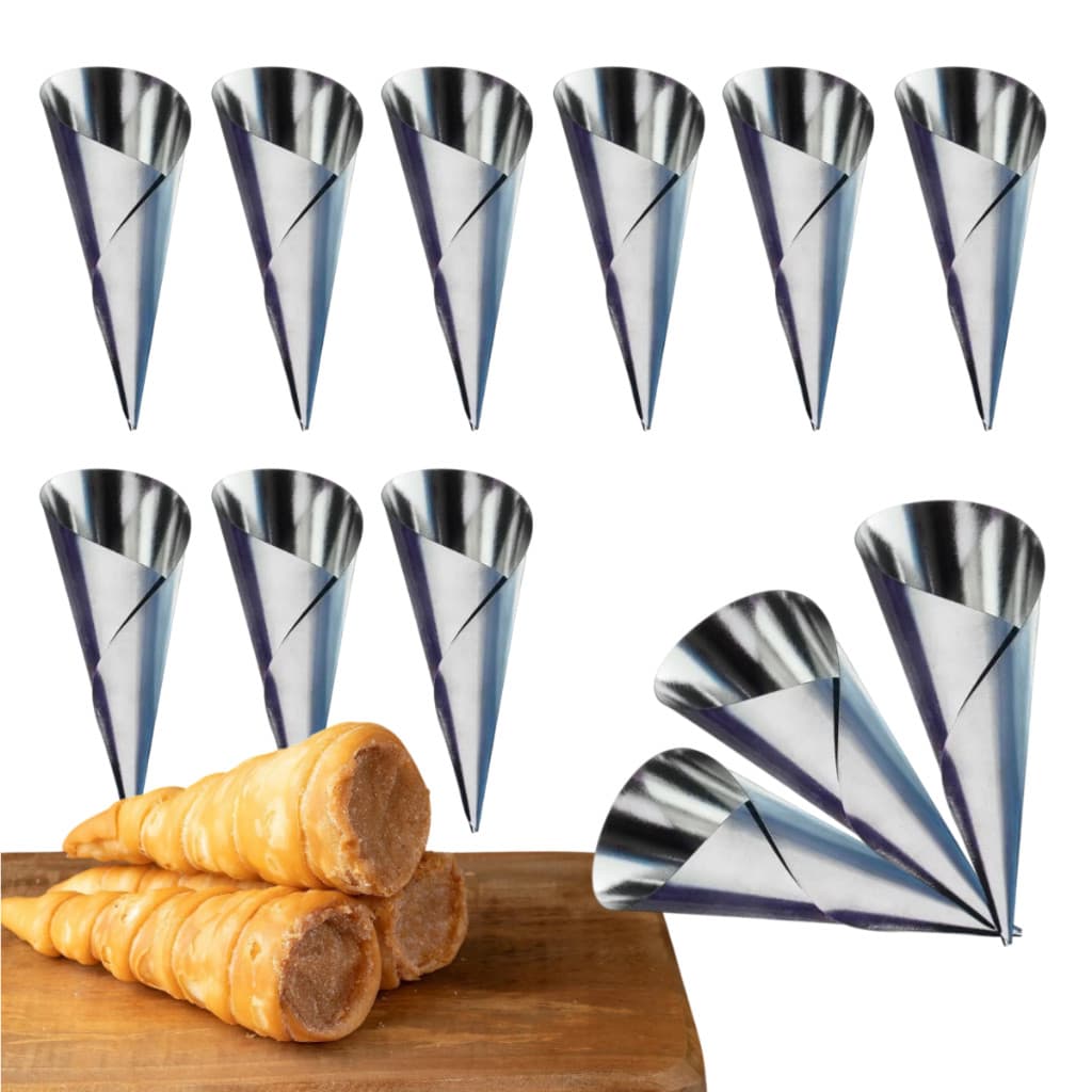 Kit Formas Canudo Cônica Nº2 Cone Casquina Forminha Mini Salgado Doce
