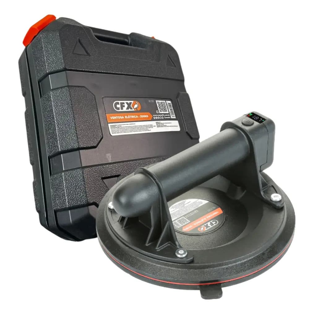 Ventosa Elétrica Vácuo Profissional c/ Maleta 200kg Ceramfix
