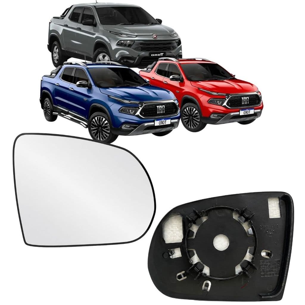 Subconjunto Lente com Base Espelho Retrovisor Fiat Toro Todos Lado Direito