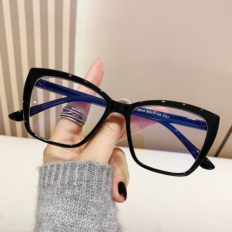 Fashion Square Anti-Blue Light Glasses Frame Retro Ladies Men Transparent Optical Trendy Glasses Moldura Óptica Transpar