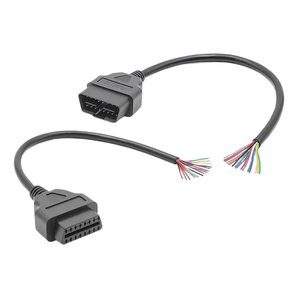 Kit Cabo Obd2 16 Pinos 1 ponta  Macho Femêa Personalização Reparo e Montagens de Tomadas Automotivas