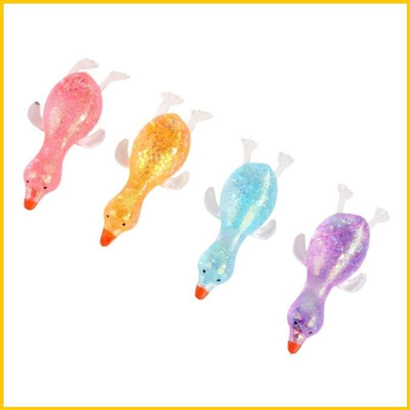 SUN Cor Aleatória Pato Forma Espremer Brinquedo Para Aliviar O Estresse 4 Pcs Exercício Mão