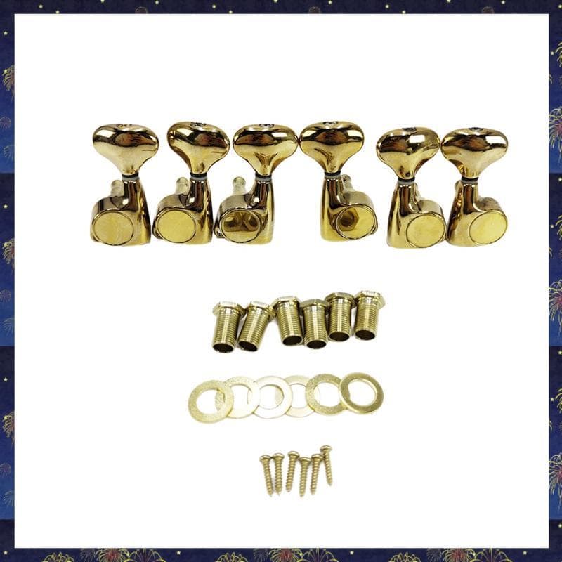 6 Pçs Pequeno Botão De Cauda De Peixe Selado-Engrenagem String Tuning Pegs Tuners Cabeças De Máquina Para Guitarra Elétr