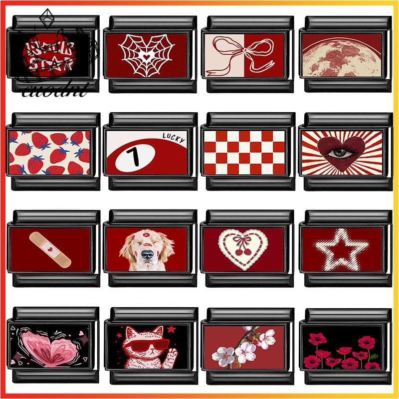 Amor Olhos Cereja Italiano Charme Pulseira Caber 9mm De Aço Inoxidável Jóias Fazendo Acessórios DIY Retro Personalidade