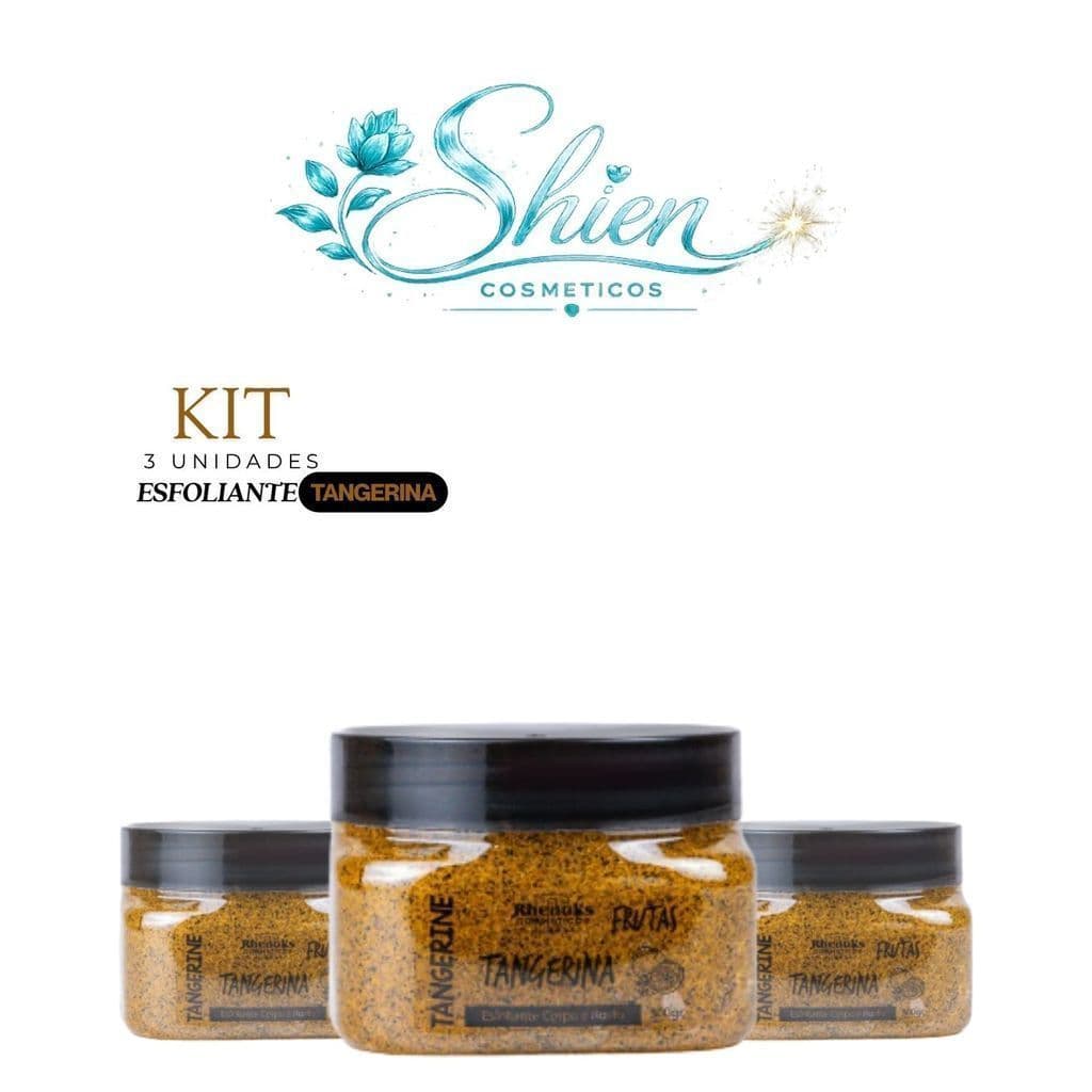 Kit 3 Esfoliante Frutas Corpo E Rosto Tangerina 300G Rhenuks (Afilhado)