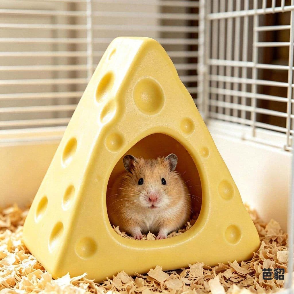 Queijo Hamster ninho verão resfriamento cerâmica escondendo casa urso dourado flor ramo rato aliviar verão pequena casa