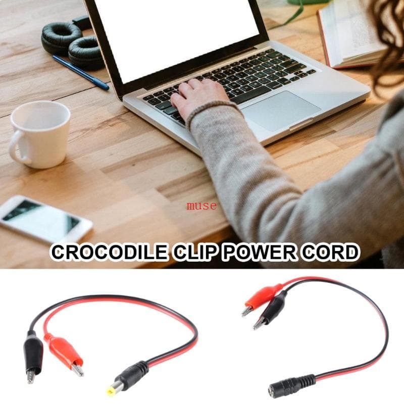 Adaptador Alimentação Multiuso DC5 5x2 1mm A 2 Clipe Crocodilo Para Eletrônicos Domésticos