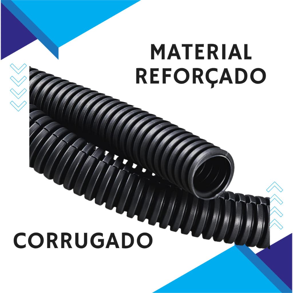 Conduite Eletroduto 1/2 Reforçado Preto Rolo 50 Metros hidrolet