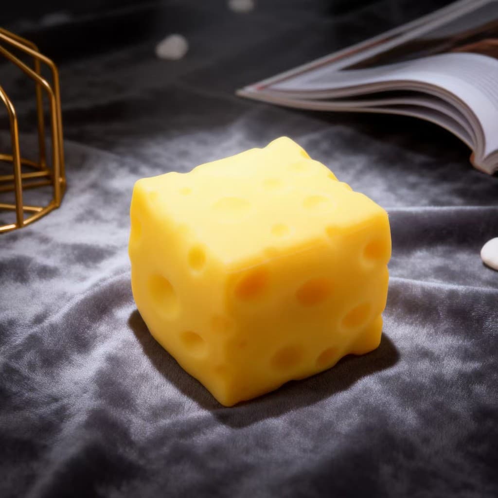 Simulação de venda quente queijo recuperação lenta pitada música brinquedos de descompressão dedo brinquedos ornamento d