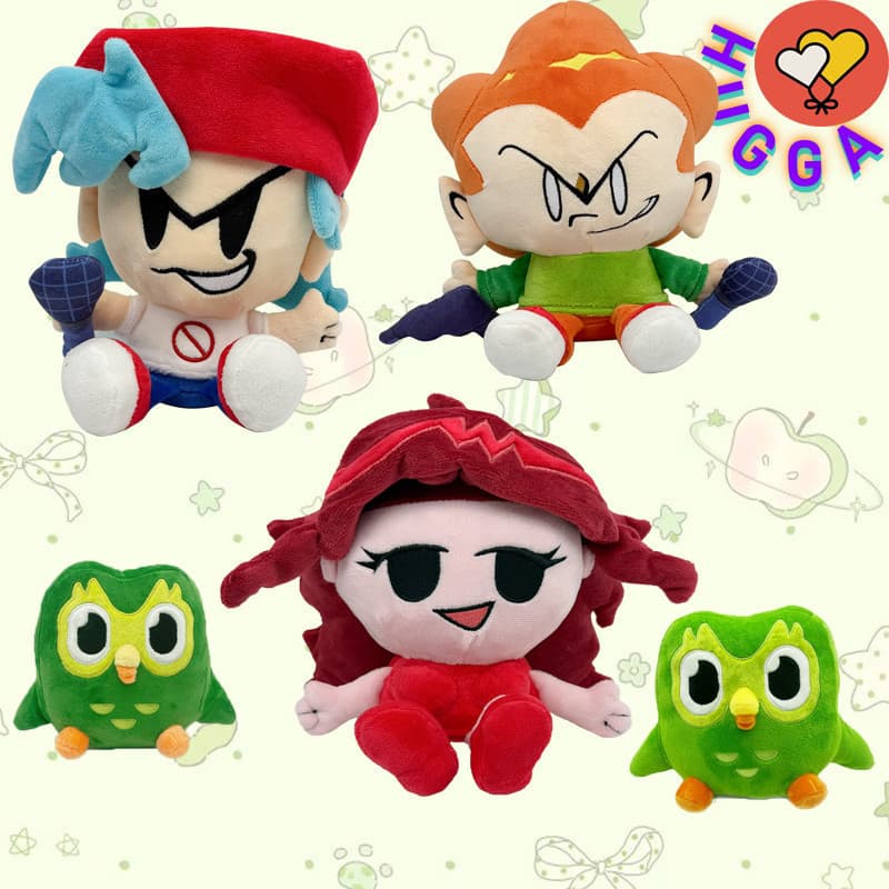 HUGGA FNF Nene Pico Darnell Brinquedo de Pelúcia Kawaii Duolingo Coruja Verde Presente de Natal para Namorada XLKJ