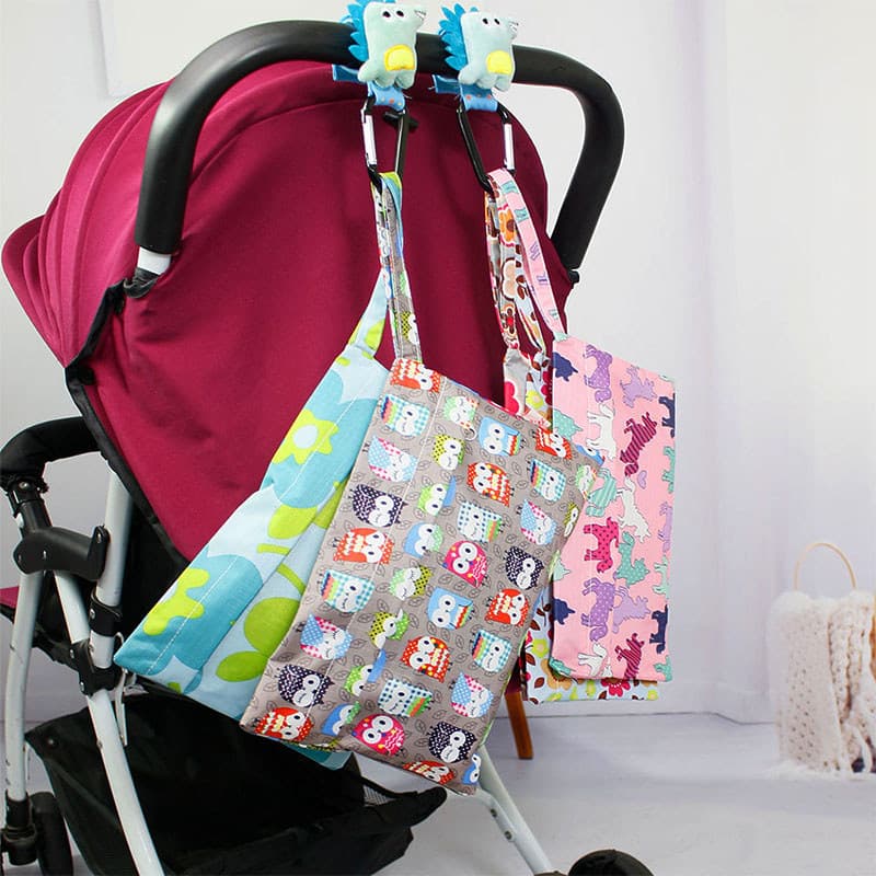 Saco de fraldas à prova dwaterproof água portátil multifuncional saco de armazenamento do bebê dos desenhos animados por