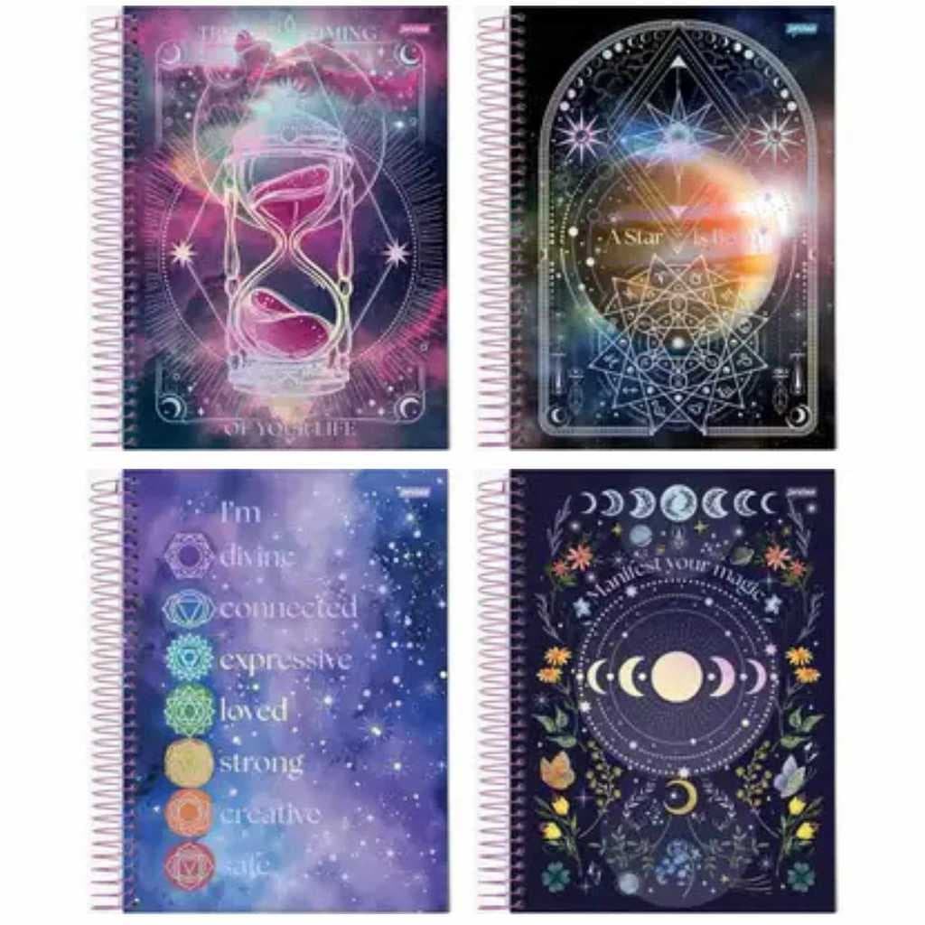 Caderno Universitário 10 Matérias 160 Folhas Mystic Jandaia