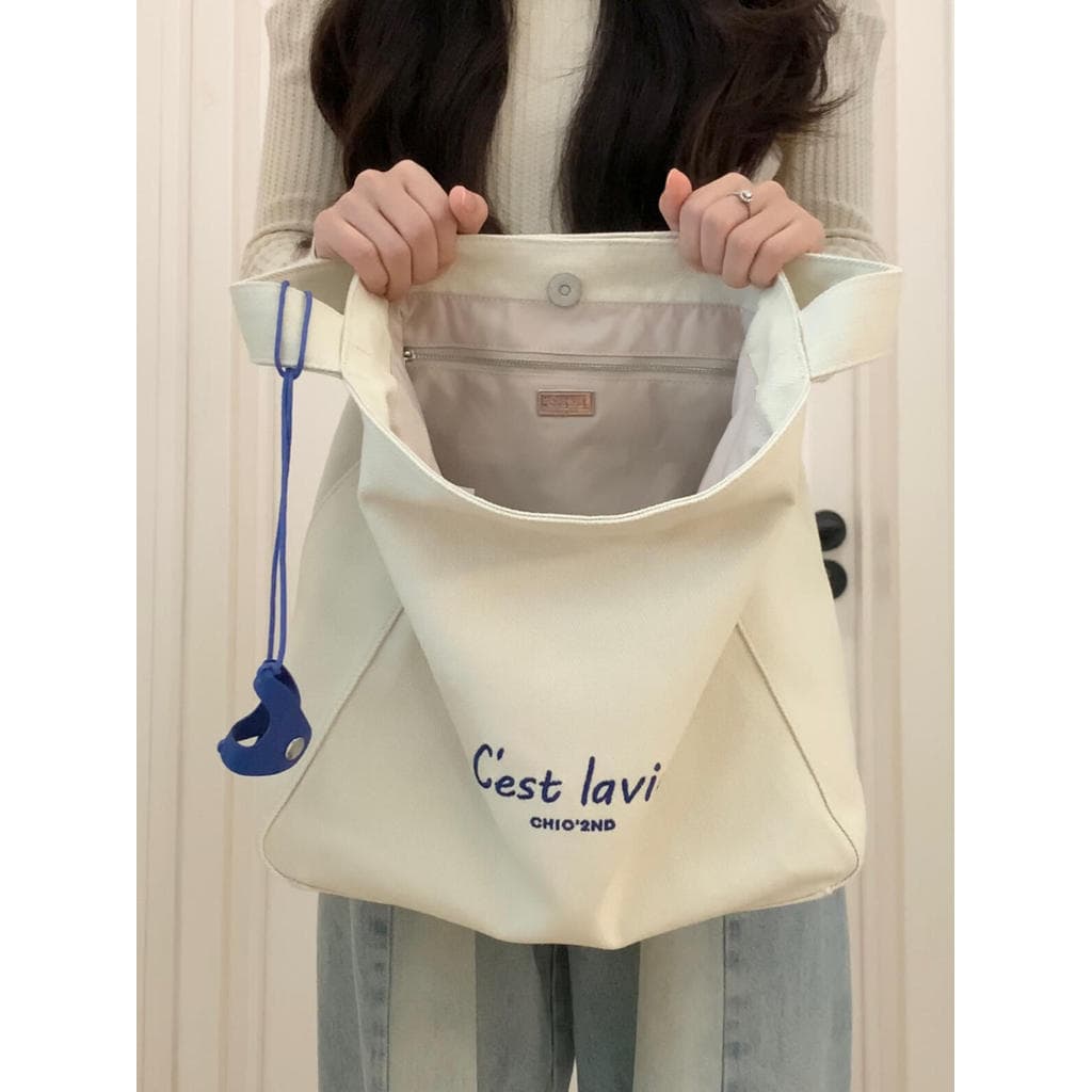 Commuter sacola bolsa de ombro feminina grande capacidade simples leve classe saco solto sentimento nicho Design High-En