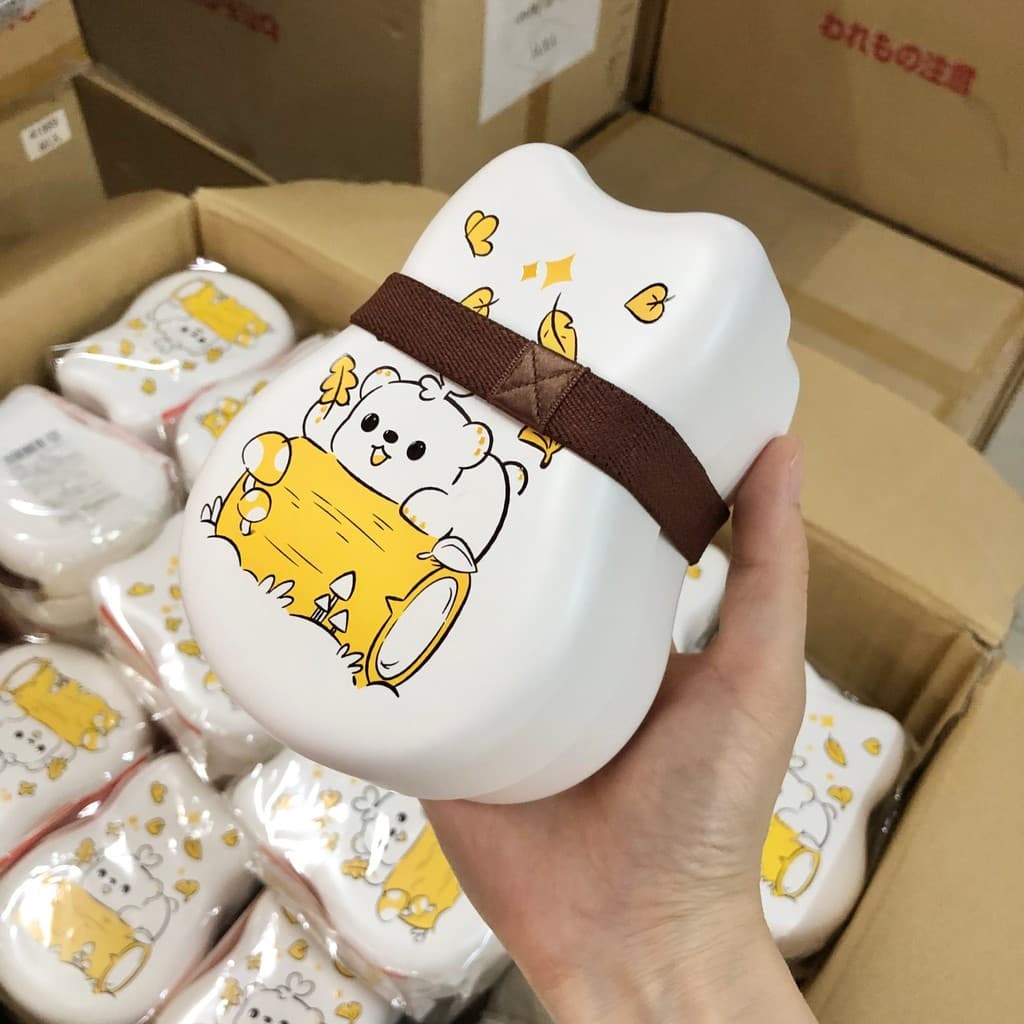 Pedido externo!Cartoon Bento Box Sushi Box Lancheira Japonesa Microondas