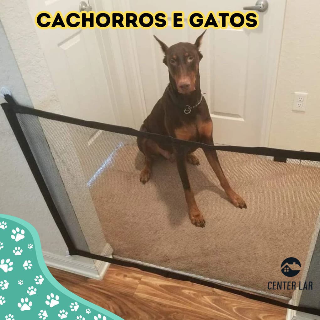 Tela de Proteção para Cães e Gatos Grade Cerca de Segurança Porta Corredor Pote Kit Jogo Balança