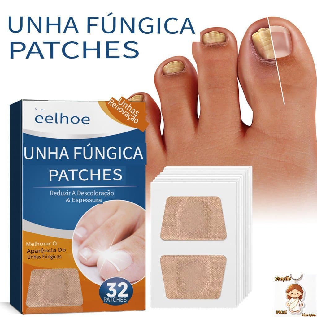 [Entrega 24 horas]50 Peças Adesivos para Cuidados com Unhas - Auxiliar no Tratamento de Onicomicose