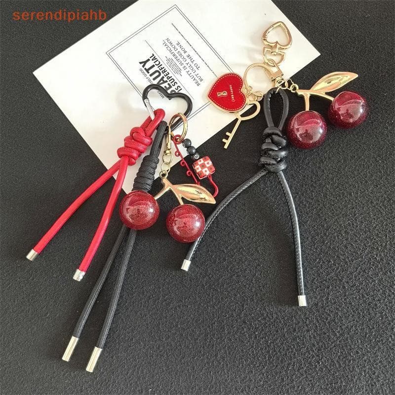 [serendipiahb] Nova Série Miu Cereja Saco Pendurado Pingente Chaveiro Jóias Presente Decoração Acessórios