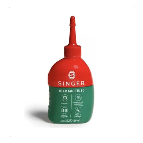 Óleo Lubrificante Singer 100ml Original Multiuso Para Máquinas De Costura Bicicletas Portas Motores