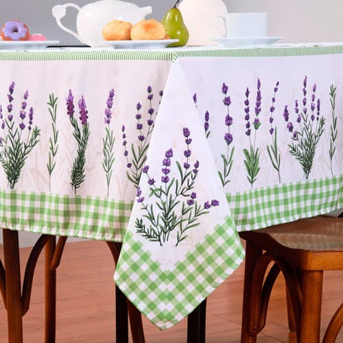 Toalha de Mesa Cozinha Jantar Estampada Allegra 1 Peça 4 6 8 Lugares