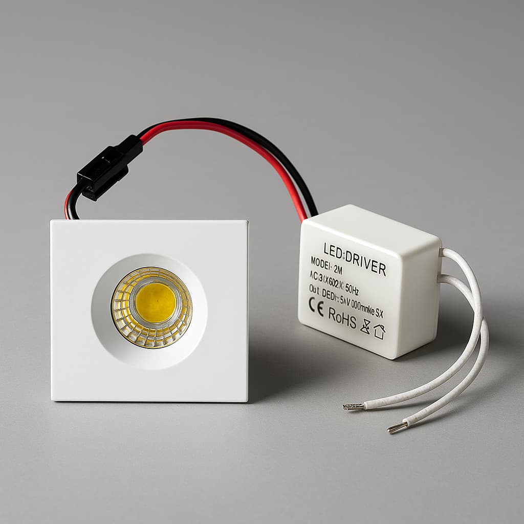 Mini Spot Led Embutir 3w Quadrado Luz Branco Quente Frio Bivolt - Sancas de Gesso - Cozinha - Sala