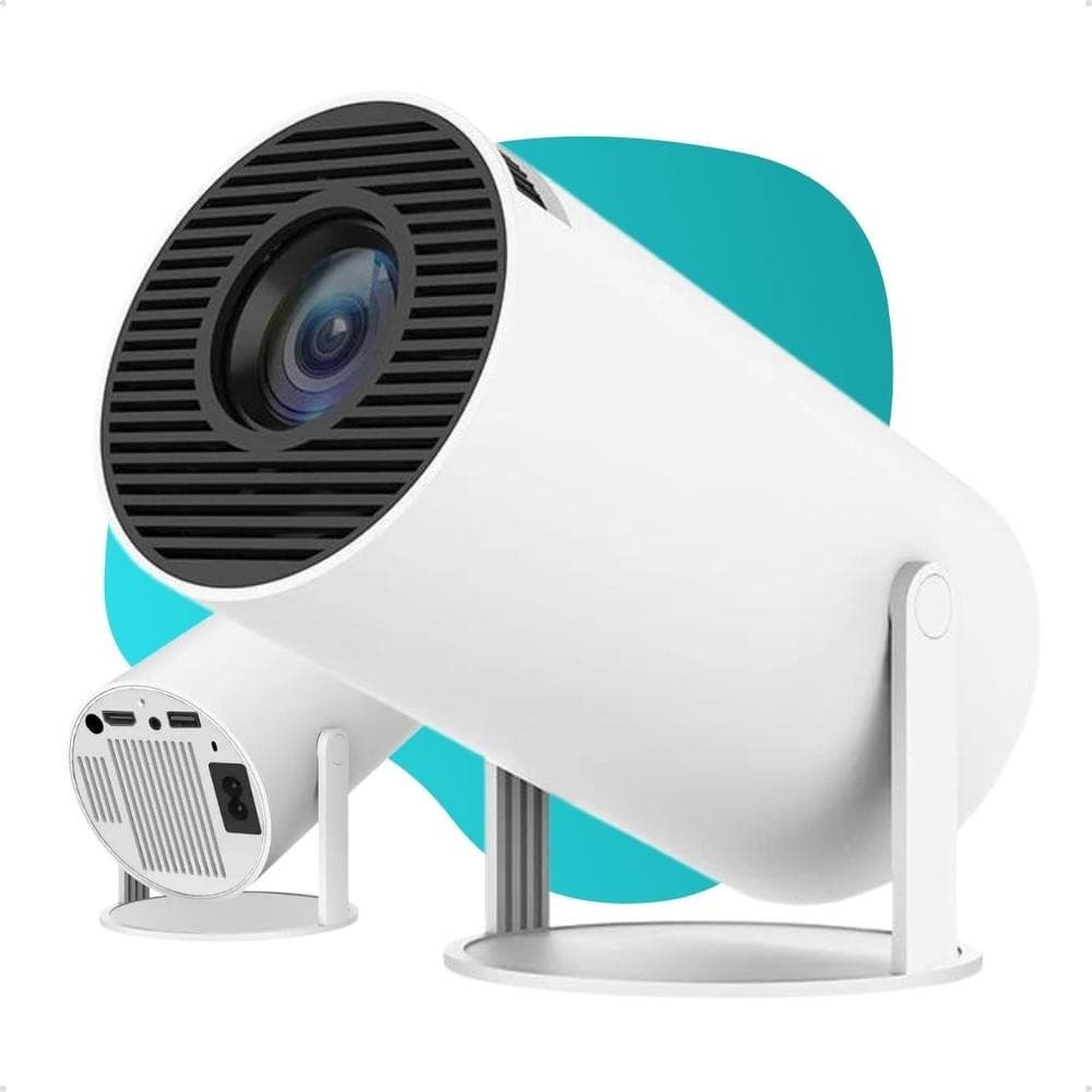 Projetor HY300 4K Android 11.0 Portátil | Wi-Fi, Bluetooth, HDMI, Bivolt | Home Cinema Smart