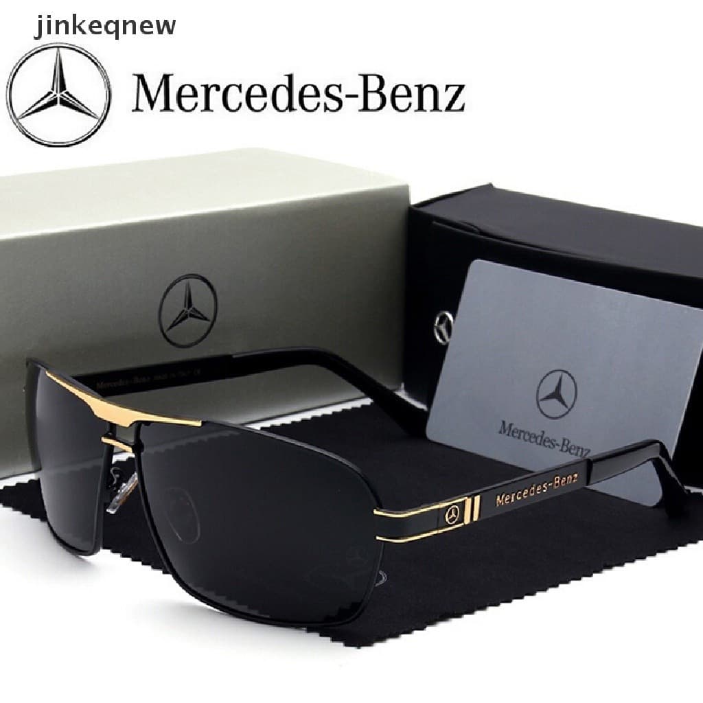 Óculos De Sol Mercedes Benz Moda Masculina Espelho Polarizado Clássico Metal