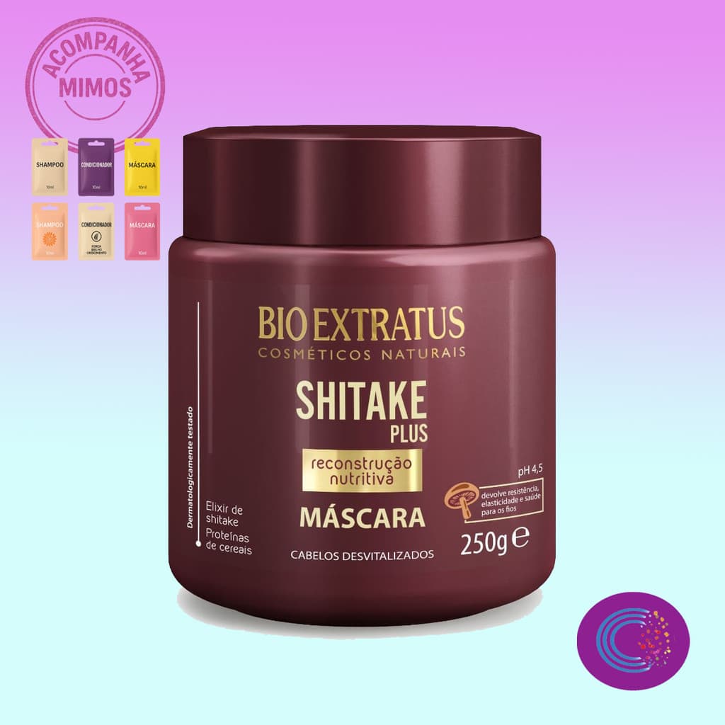 Máscara Shitake Plus Bio Extratus Reconstrução Nutritiva - 250g
