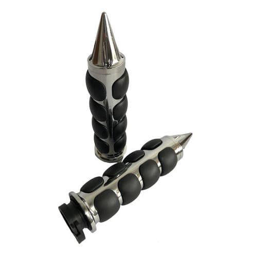 MANOPLA PARA MOTO CUSTOM EMBORRACHADA COM PONTA 1 POL.