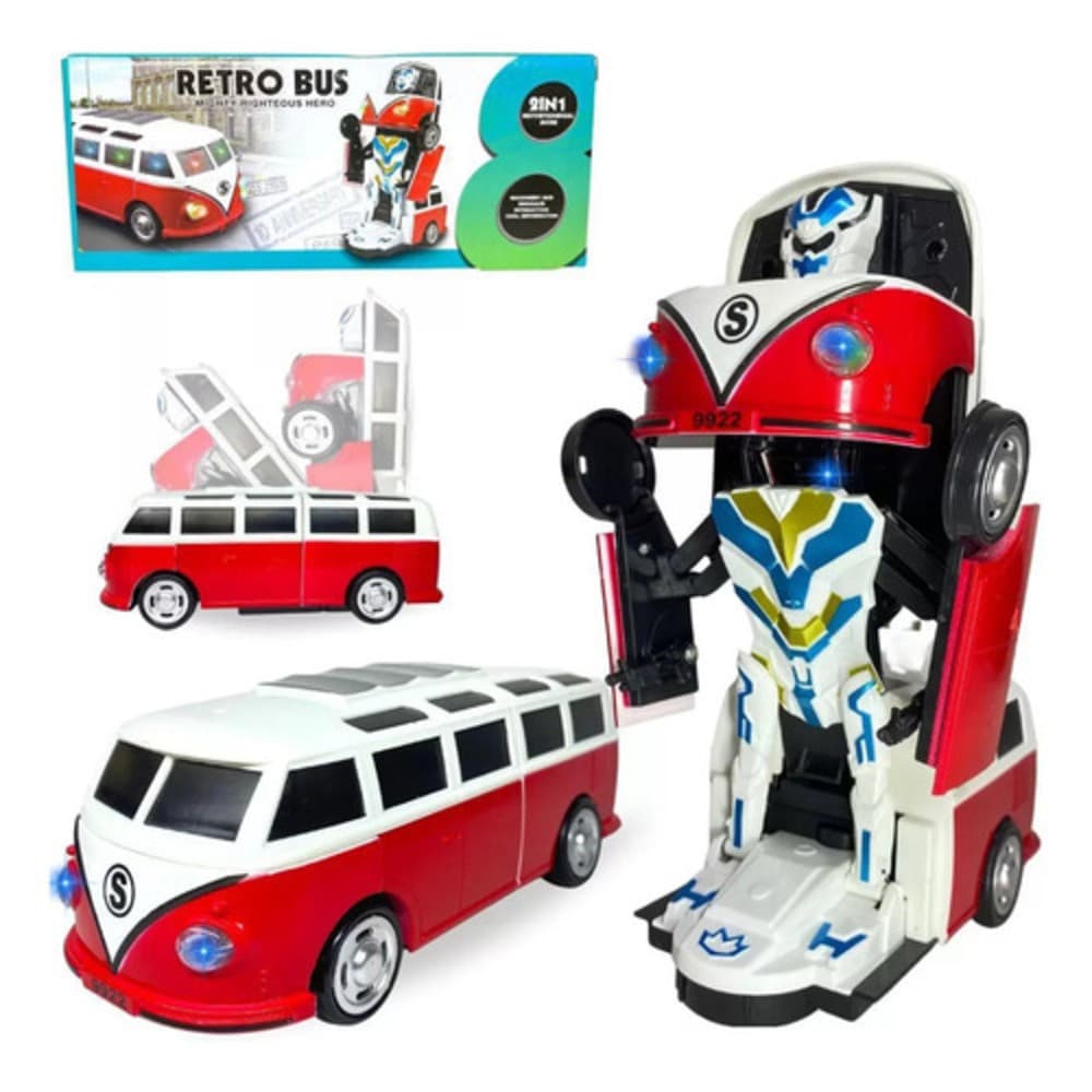 Carrinho Kombi transforme com Som e Luz
