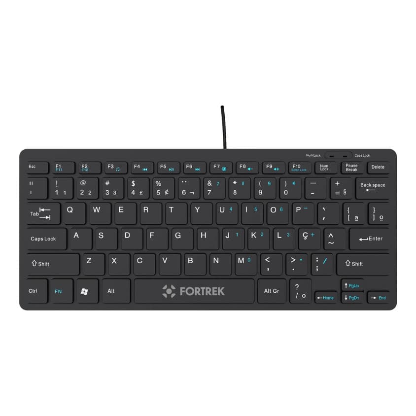 Teclado Office Fortrek Mini K13 Usb 2.0 Abnt2 1,5m Plug&play