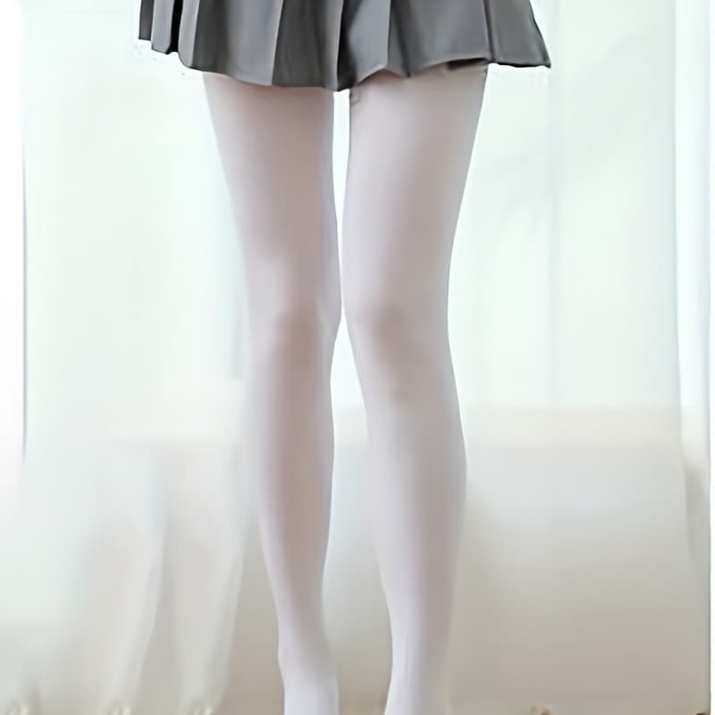 Meia-calça justa e sólida, meia-calça de cintura alta com elástico e pé, meias e artigos de malha para mulheres--&&-&-&-