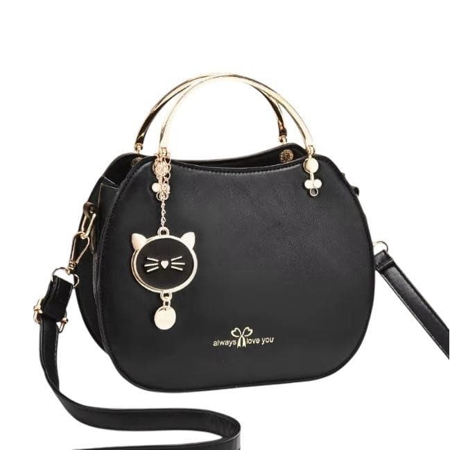 BOLSA FEMININA MY EK DELICADA - LINHA CUTE CAT - KBW -BLACK