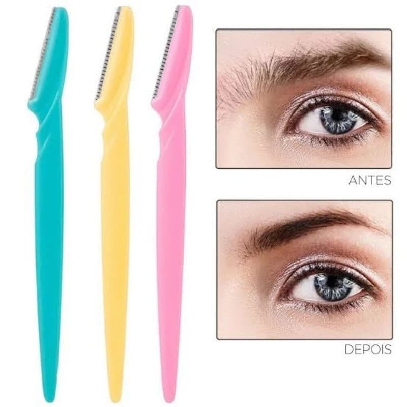Navalhas para Aparar Pelos 3 und – Axila, Corpo & Sobrancelha Kit Precisão Anti-Irritação