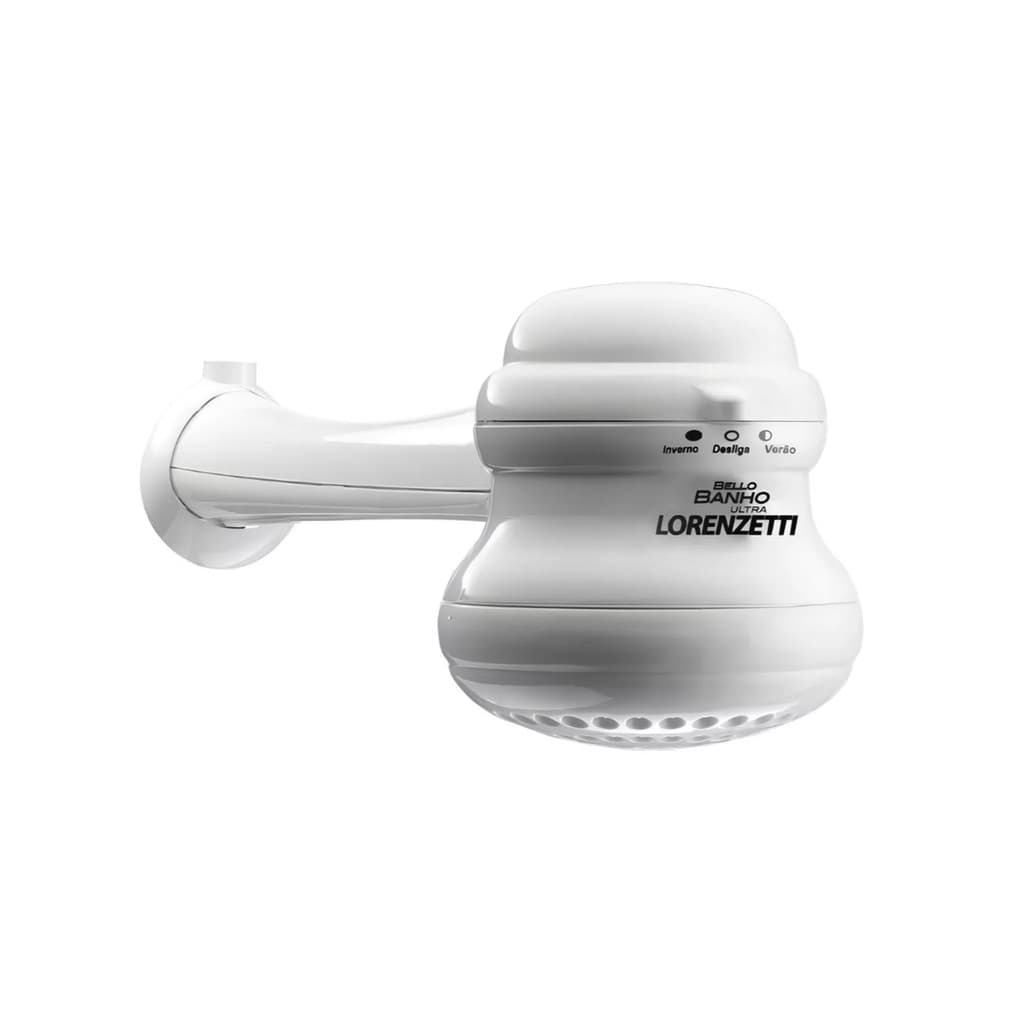 Chuveiro Ducha Elétrico Banho Branco Cano 220v Lorenzetti