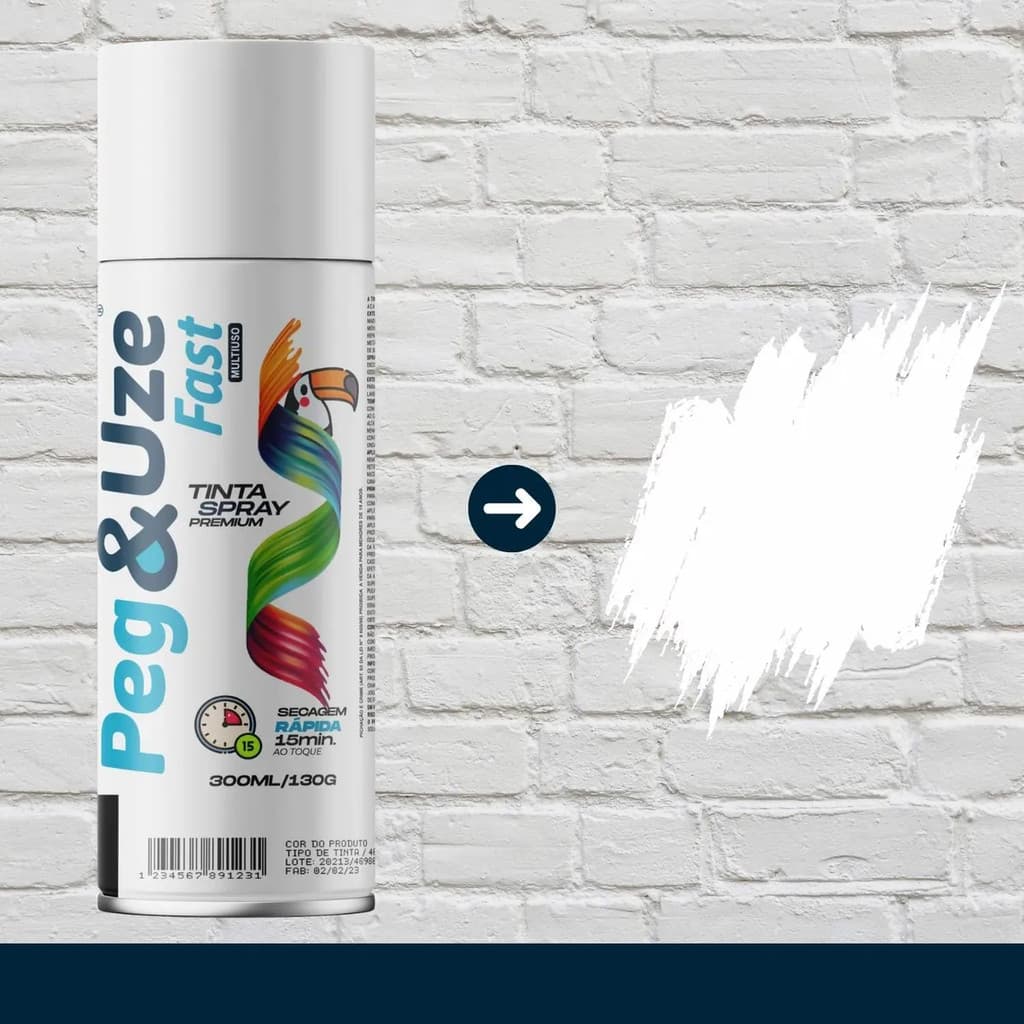 Tinta Spray Uso Alta Temperatura Fosco 300ml Peg&Uze Etaniz