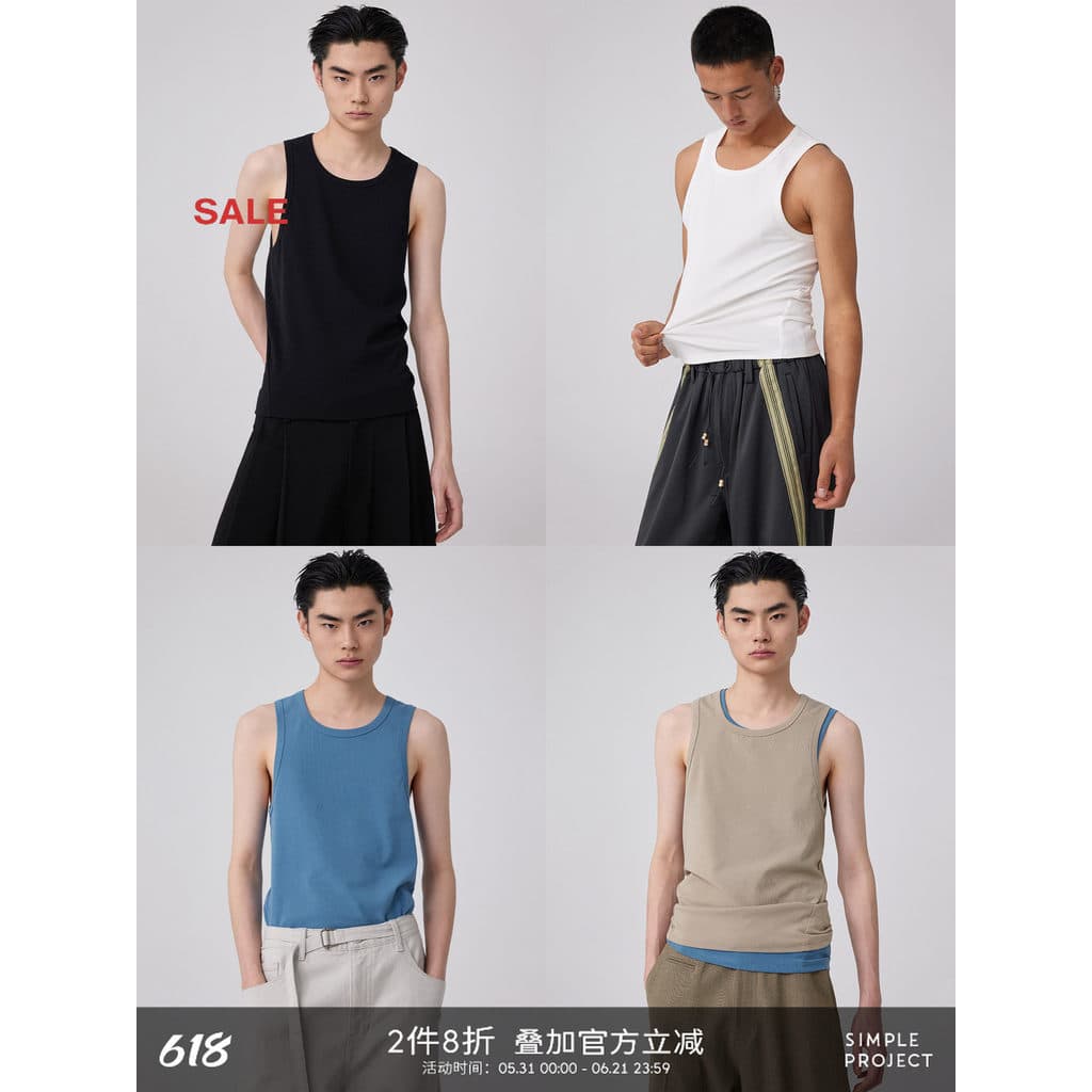 Projeto Simples * Regata Masculina Com Gola De Colher