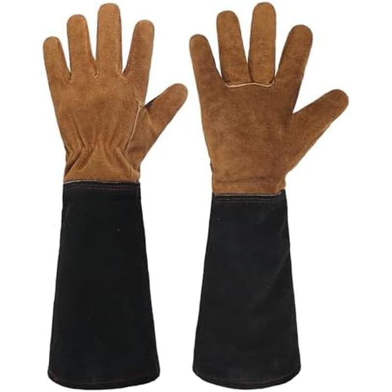 Luvas De Poda HANDLANDY Longas Para Homens & amp ; Mulheres , Jardinagem Rosa De Couro De Porco-Respiráveis Luva Manopla