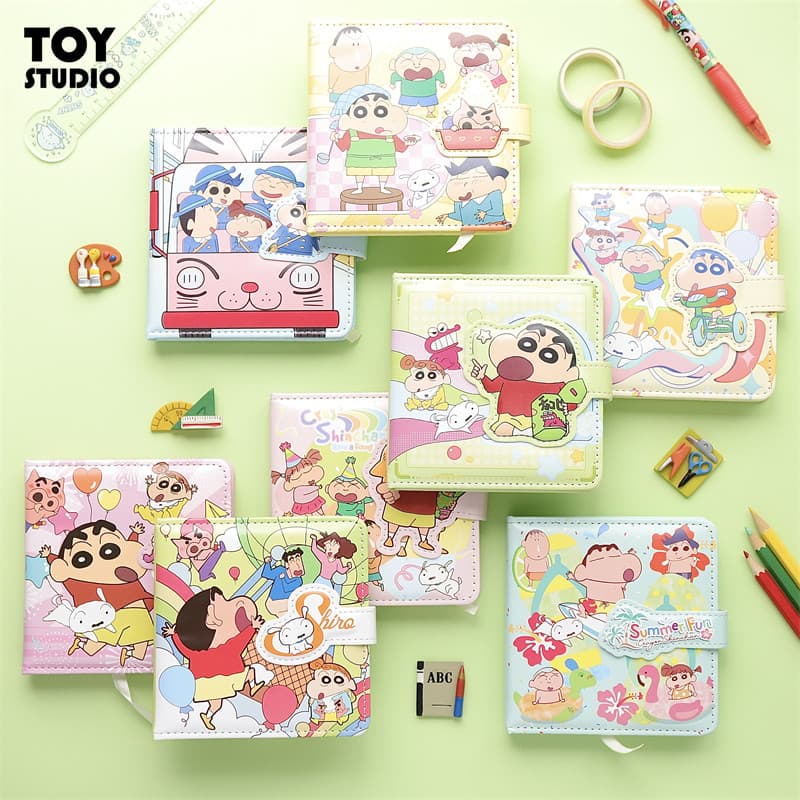 Genuíno Crayon Shin-Chan bloco de notas magnético quadrado pequeno caderno bonito dos desenhos animados estudante papela