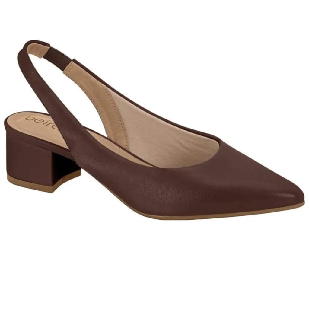 Sapato Scarpin Slingback  Beira Rio Salto Baixo 4182.220