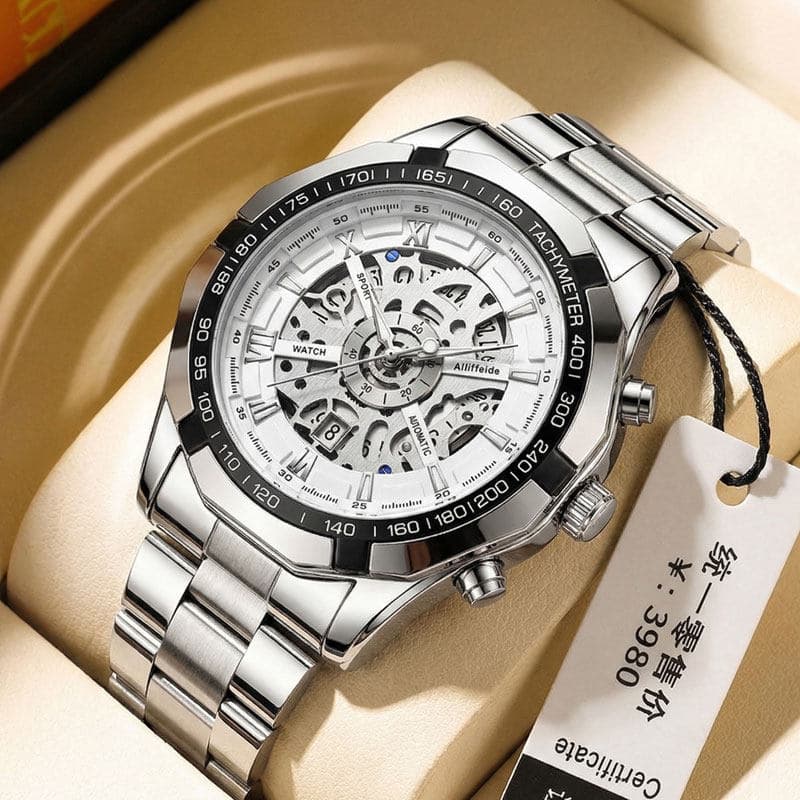 relogio masculino 2026 novo estilo automático puro relógio mecânico masculino turbilhão oco enrolamento automático nicho