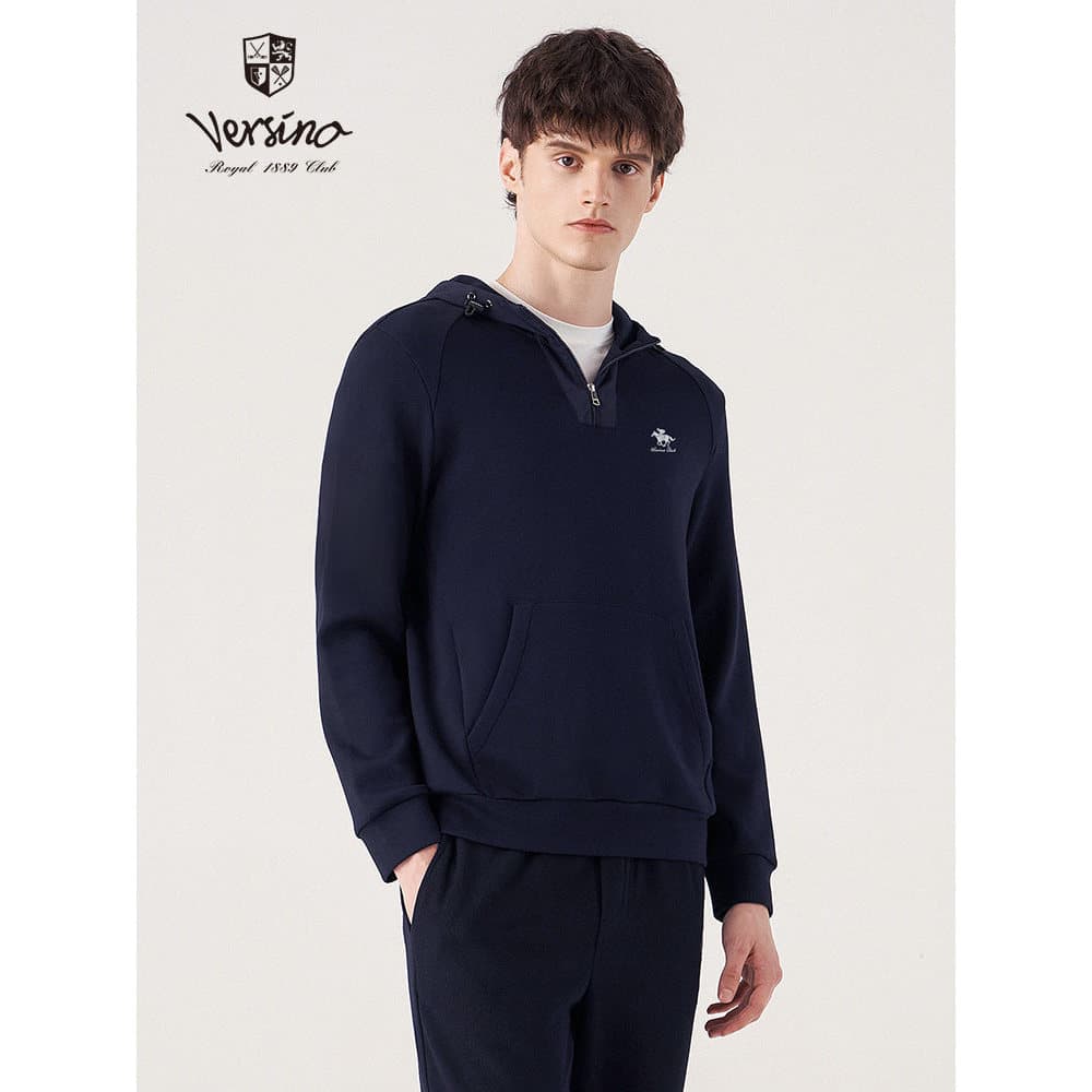 Versino versino masculino lapela manga comprida moletom masculino outono Casual solto cor sólida jaqueta de fundo mascul