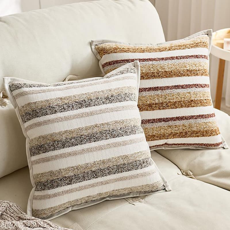 Tridimensional listrado Jacquard travesseiro luz luxo High-End saco macio almofada sala de estar sofá decoração travesse