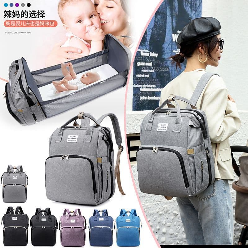 Portátil reclinável mamãe saco berço dobrável grande capacidade multifuncional mãe-infantil saco bebê mamãe passeio moch