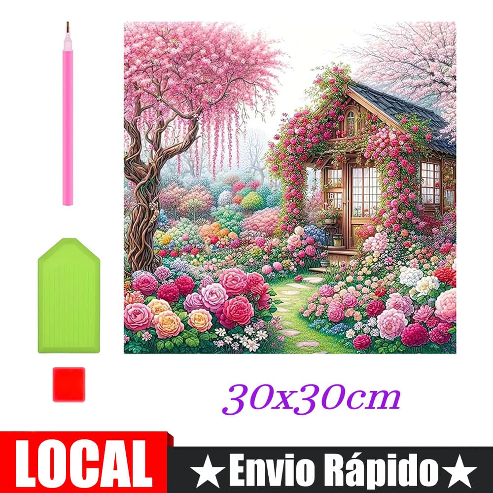Quadro de diamantes 5D quadrado  Quadro de diamantes DIY 30 x 30 cm