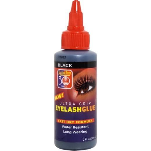Cola para Cílios Salon Pro Ultra Grip Preta, Secagem em 30 Segundos, 2 oz
