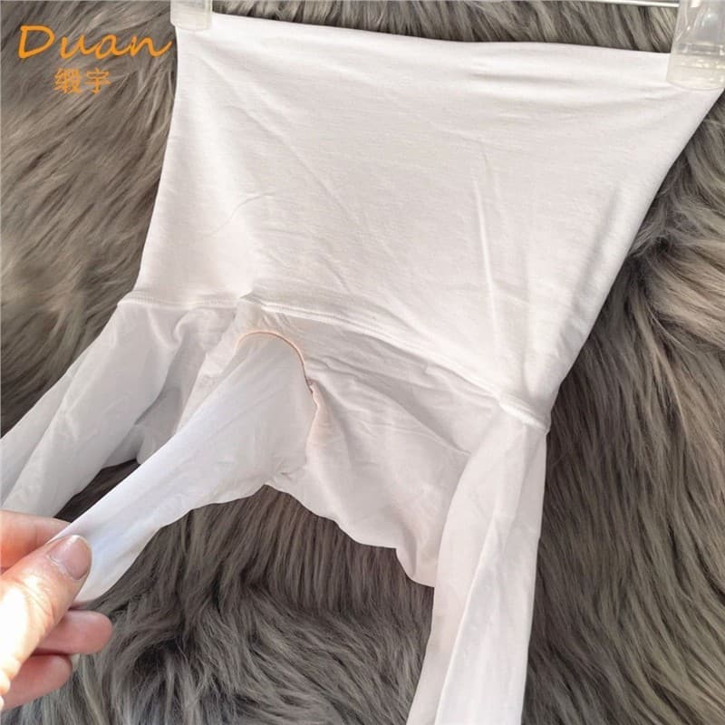 Leite seda suave masculino 360 graus Ultra-fino máscara meia-calça meias finas brilhante sedoso confortável macio brilha