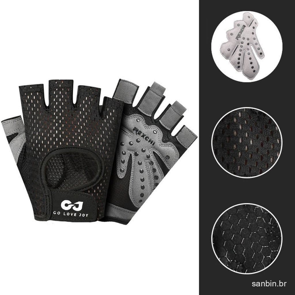 2 Pçs Luvas De Ciclismo De Meio Dedo Para Homens Mulheres Sílica Gel À Prova De Choque Respirável Esportes Fitness , Ant