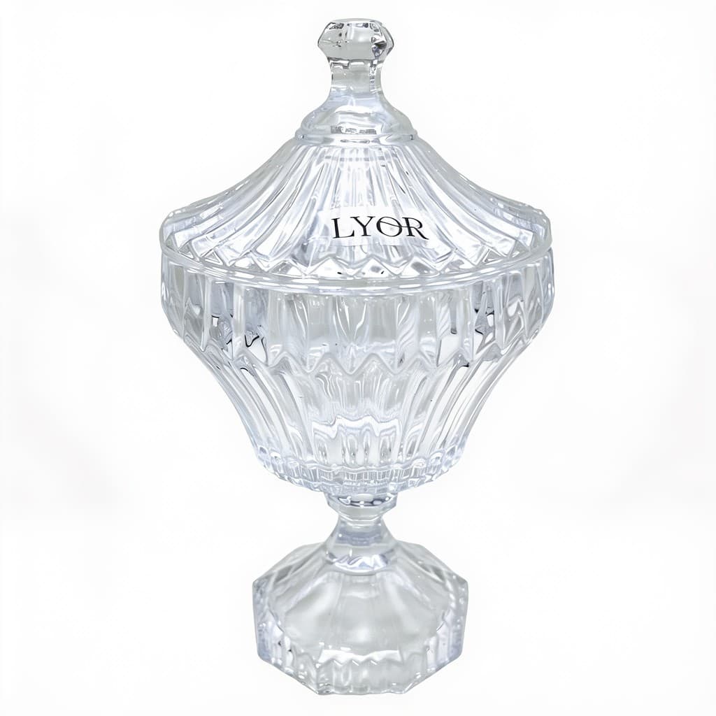 Bomboniere Potiche Decor Com Pé Cristal  Ch 11,5 X 20